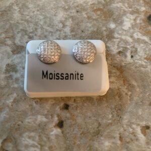 Moissanite Silver Stud Earrings